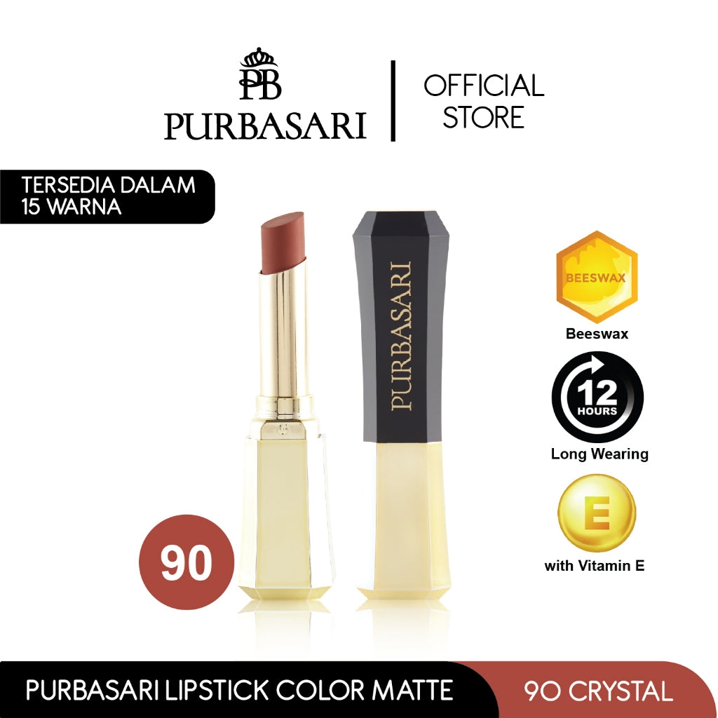 [DAPAT 3] Purbasari Lipstick Color Matte / Lipstick Matte / Lipstick tahan 12jam - Ringan dan lembut di bibir