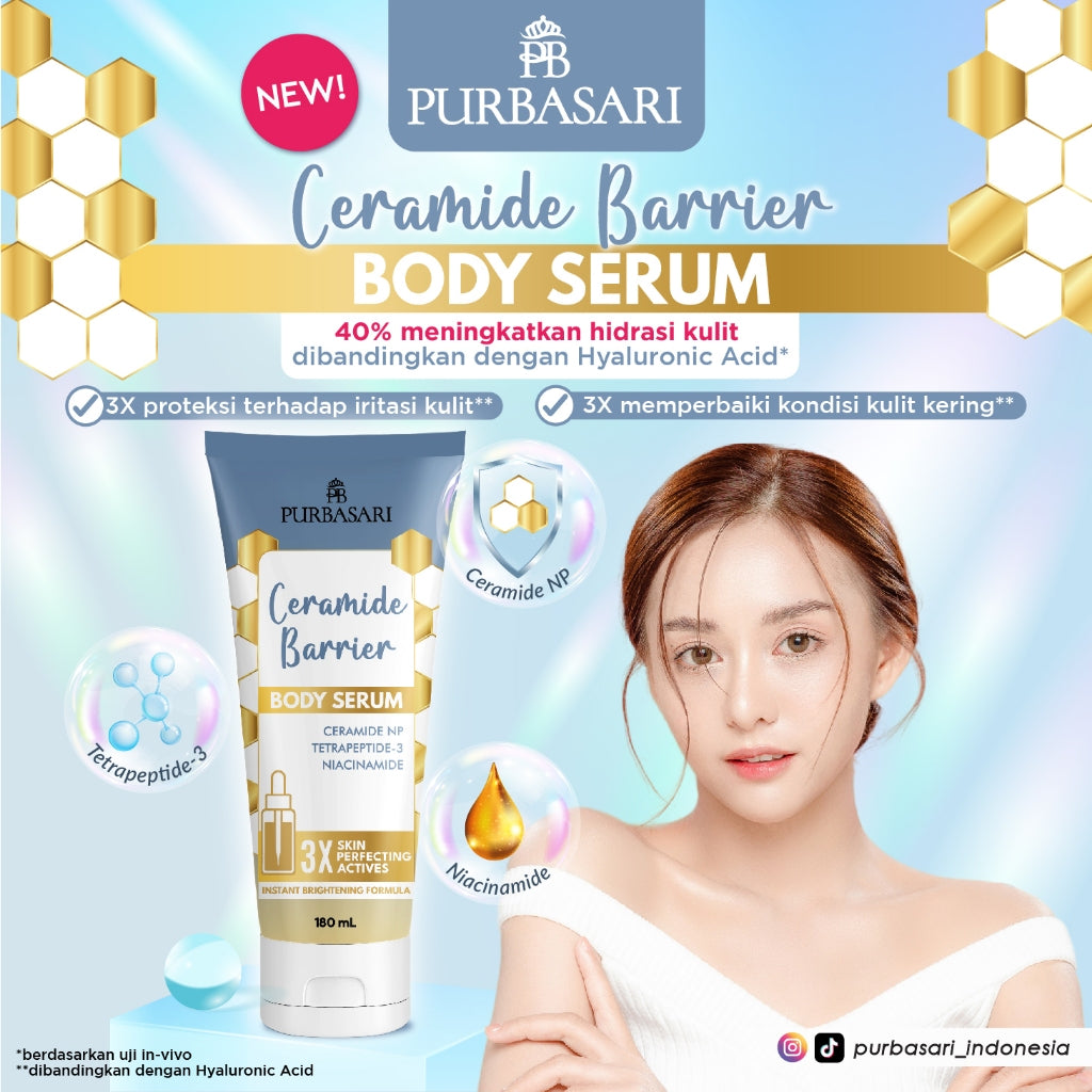 Purbasari Ceramide Barrier Body Serum 180 ml / Body Serum Viral
