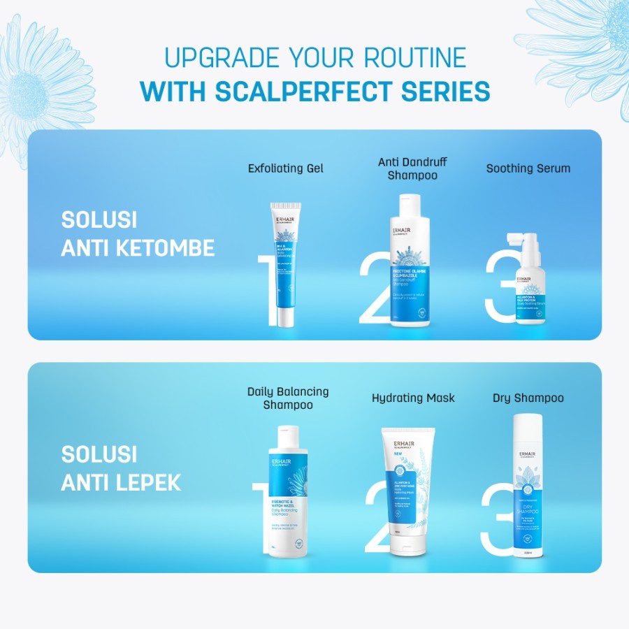 [SERUM ANTI KETOMBE] ERHAIR Scalperfect Soothing Scalp Serum 70 ml - Menenangkan Kulit Kepala Gatal, Iritasi, Minyak dan Mengurangi Ketombe Seboroik