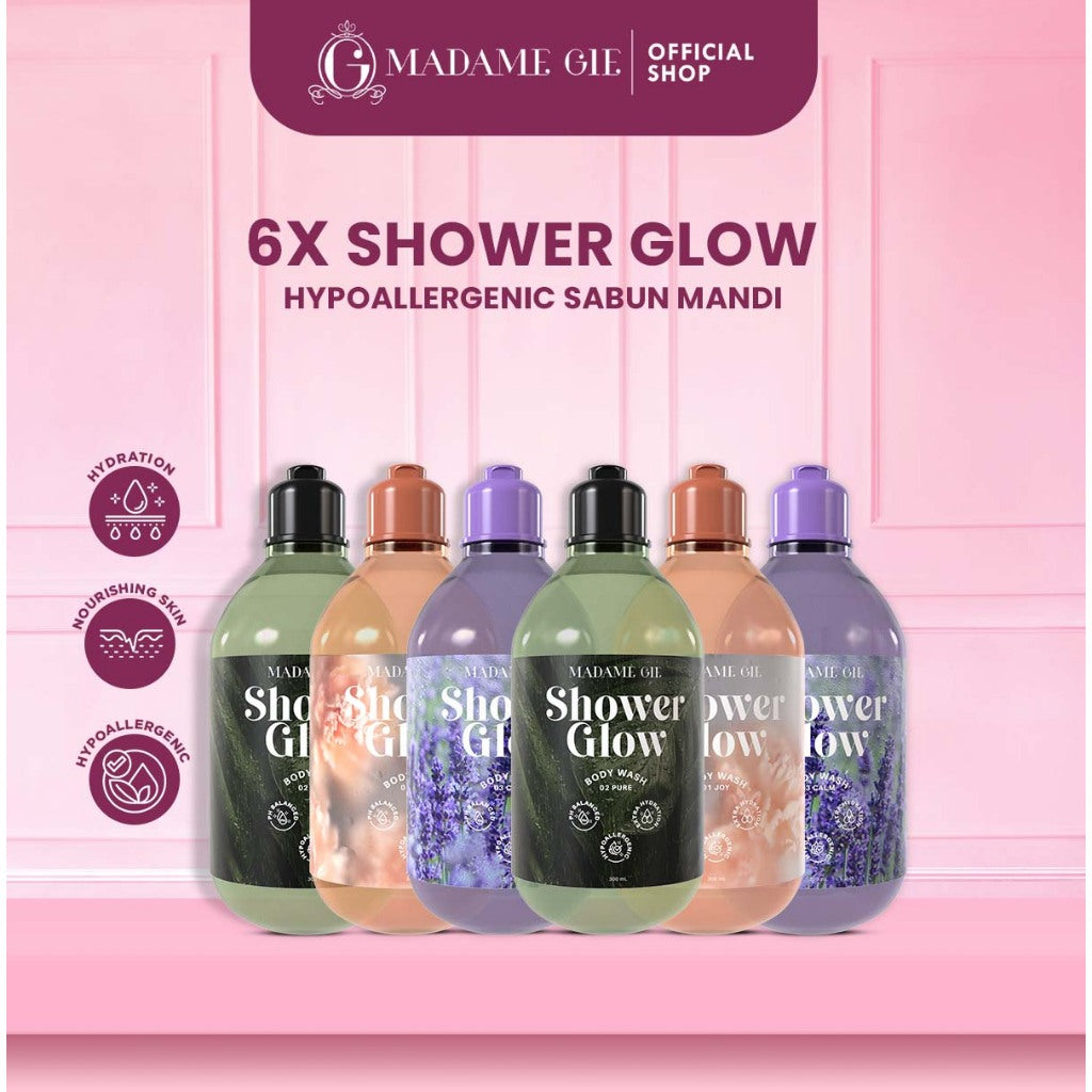 6X Madame Gie Shower Glow - Hypoallergenic Sabun Mandi