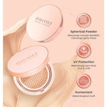 Hanasui Serum Cushion - Flawless Natural Dewy Finish UVA & UVB Protection Perfect Coverage Menyamarkan Pori-Pori Garis Halus Noda Wajah