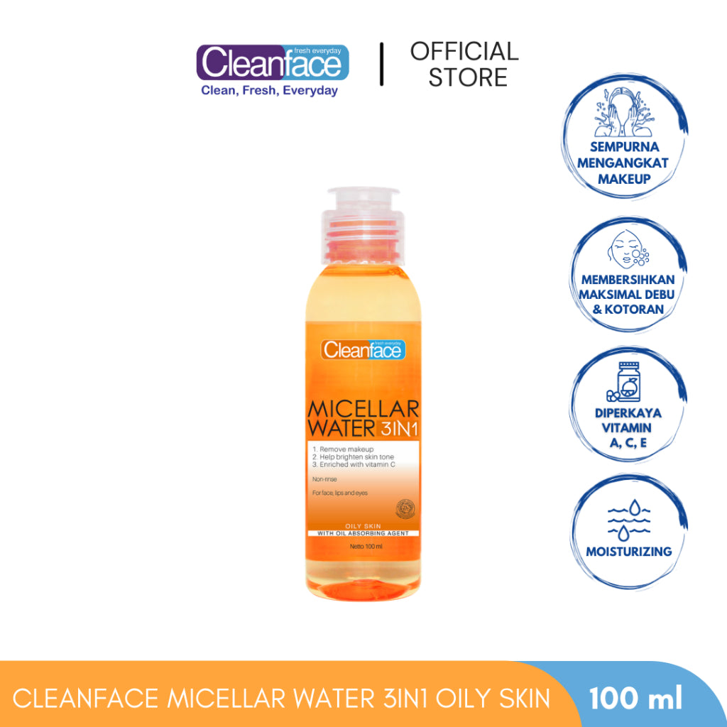 [Lebih Murah] Purbasari Cleanface Micellar Water 100 ml / Pembersih Wajah / Pembersih Makeup Waterproof