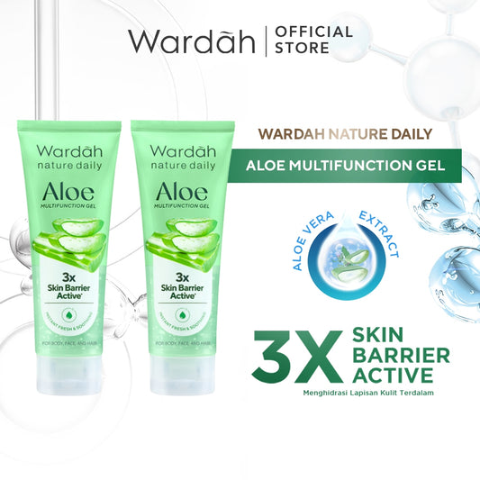 WARDAH Nature Daily Aloe Hydramild Multifunction Gel 100 ml Twinpack - Skincare