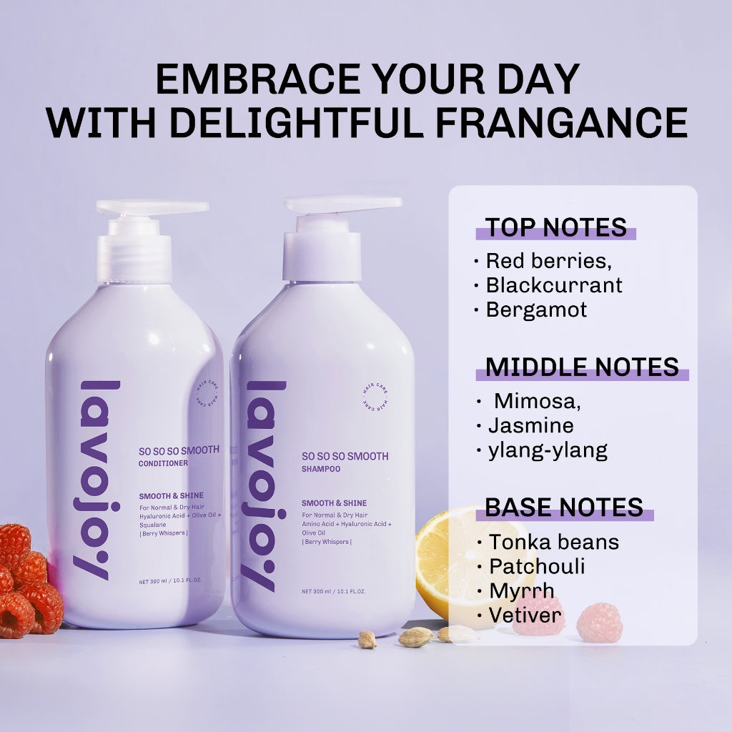 Lavojoy So So So Smooth Shampoo | Membersihkan Rambut Dan Kulit Kepala | Mengurangi Rambut Kusut | Mengkilaukan Rambut | Menutrisi Rambut | Menghaluskan Rambut