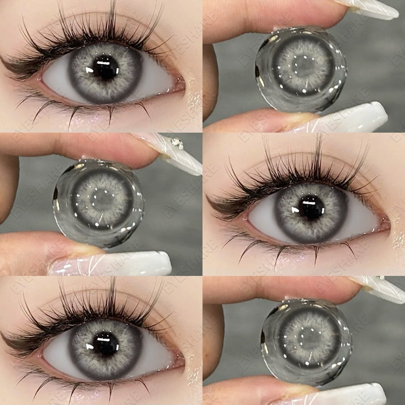 Eyeshare Iceland Brown 1Pasang 14.2mm Lensa Kontak Soflens Warna softlense