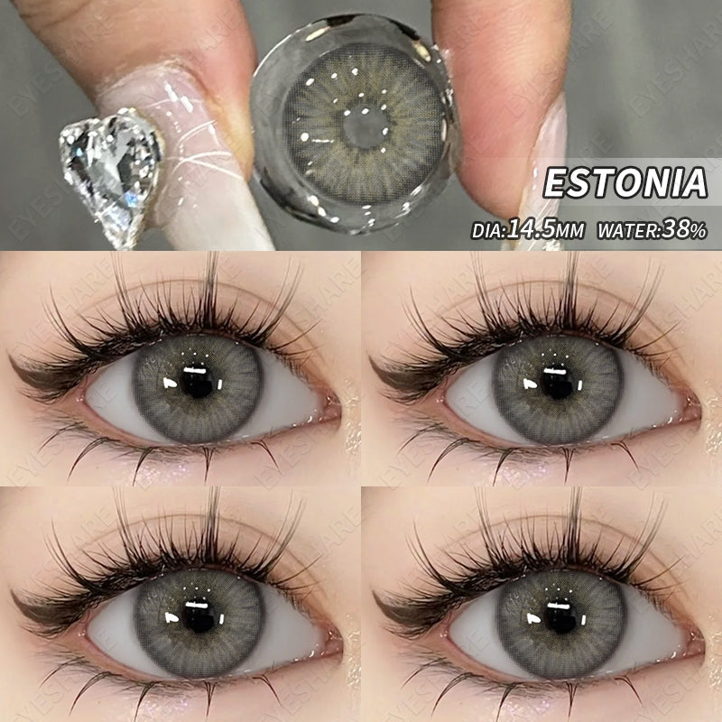 Eyeshare Venice Softlens Gray 1Pasang 14.2mm Lensa Kontak Soflen Soflens