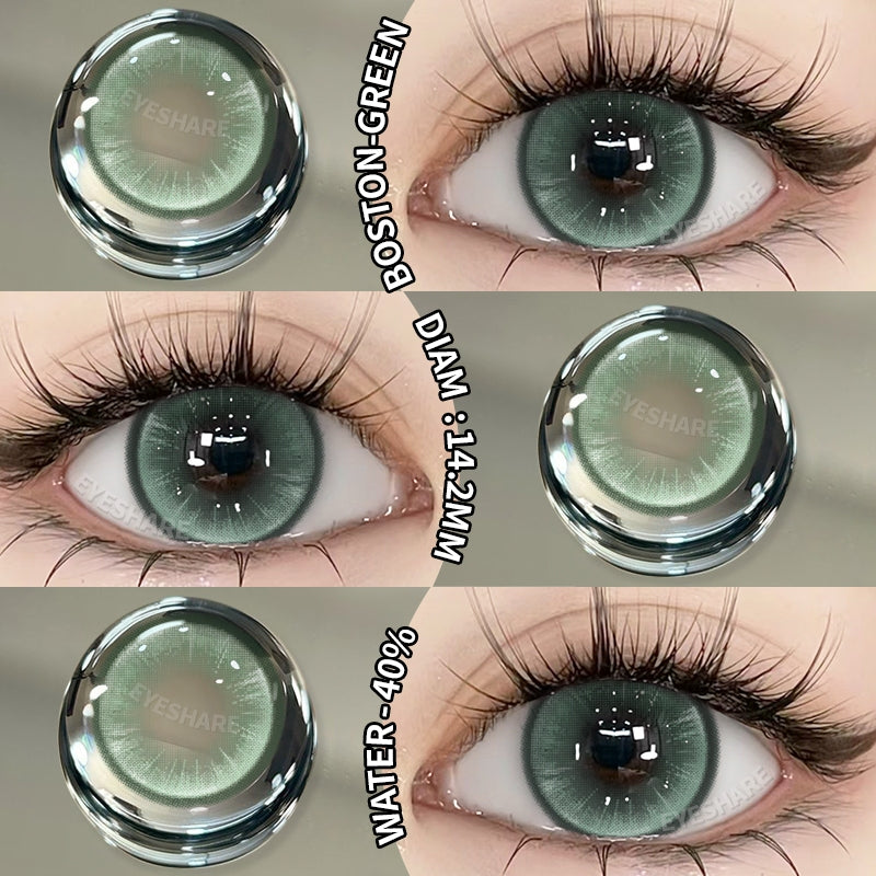 Eyeshare Softlens Boston Blue 1 Pasang 14.2mm Lensa Kontak Mata Yang Lucu