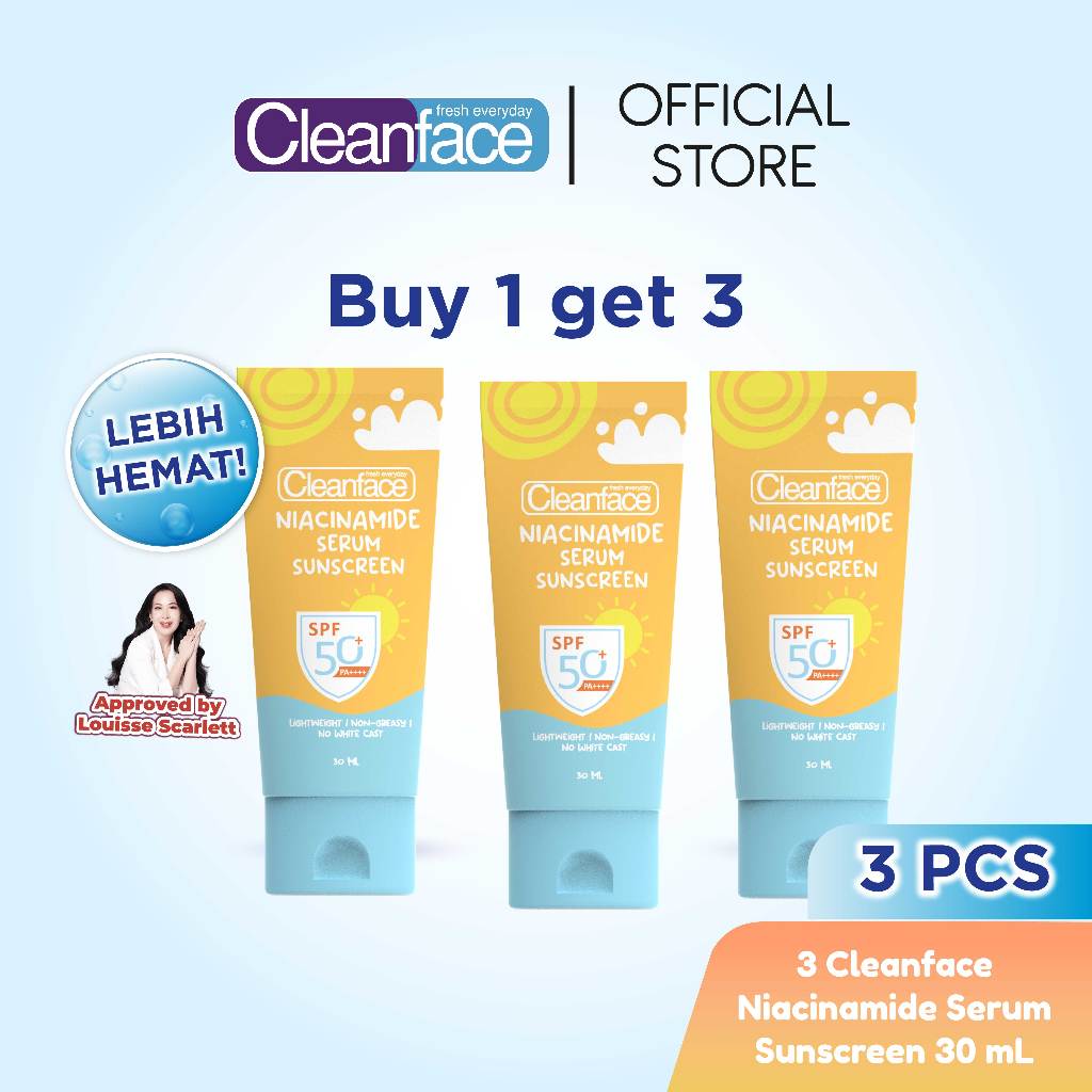 [GET 3] Purbasari Cleanface Niacinamide Serum Sunscreen SPF 50++ Tube