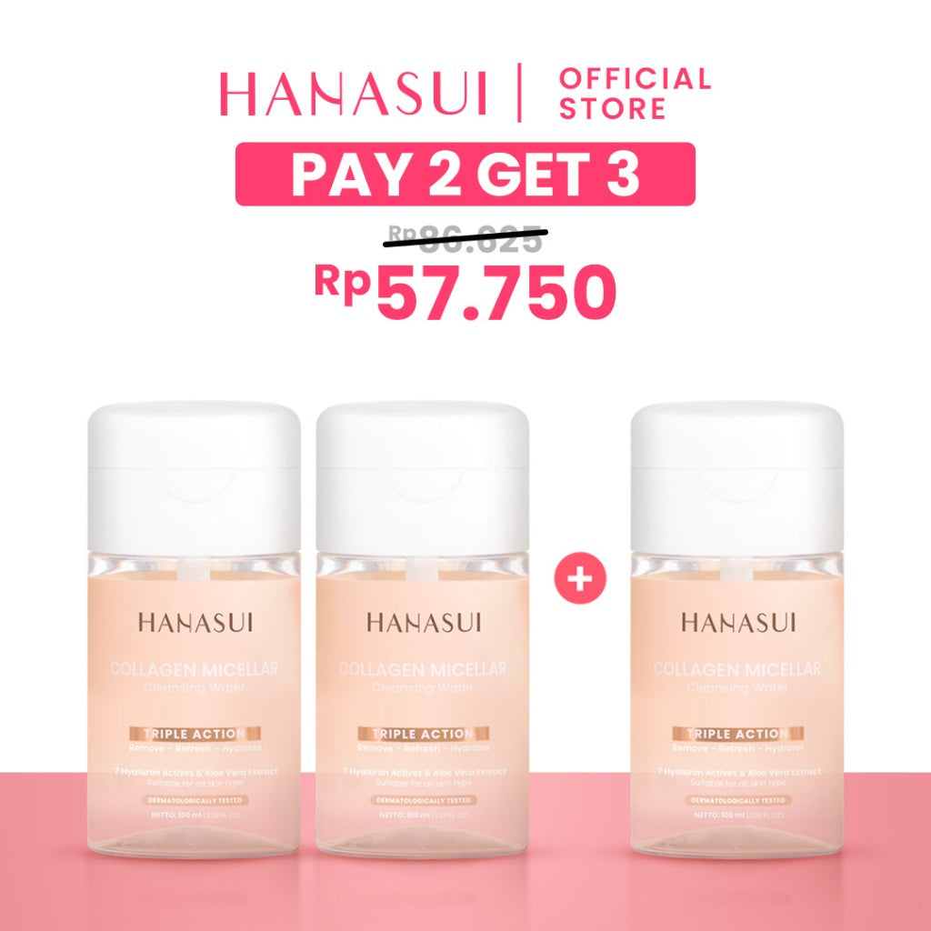 Hanasui Collagen Micellar Cleansing Water - Pembersih Wajah Make Up Remover Cleansing Water dan Melembapkan Wajah