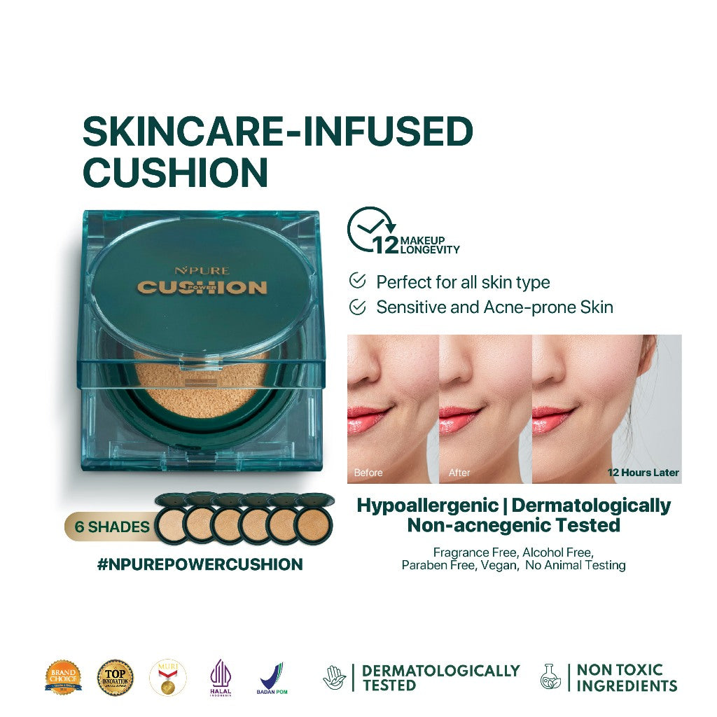 NPURE CENTELLA ASIATICA FLAWLESS MATTE POWER CUSHION + CENTELLA ASIATICA POWER PRIMER