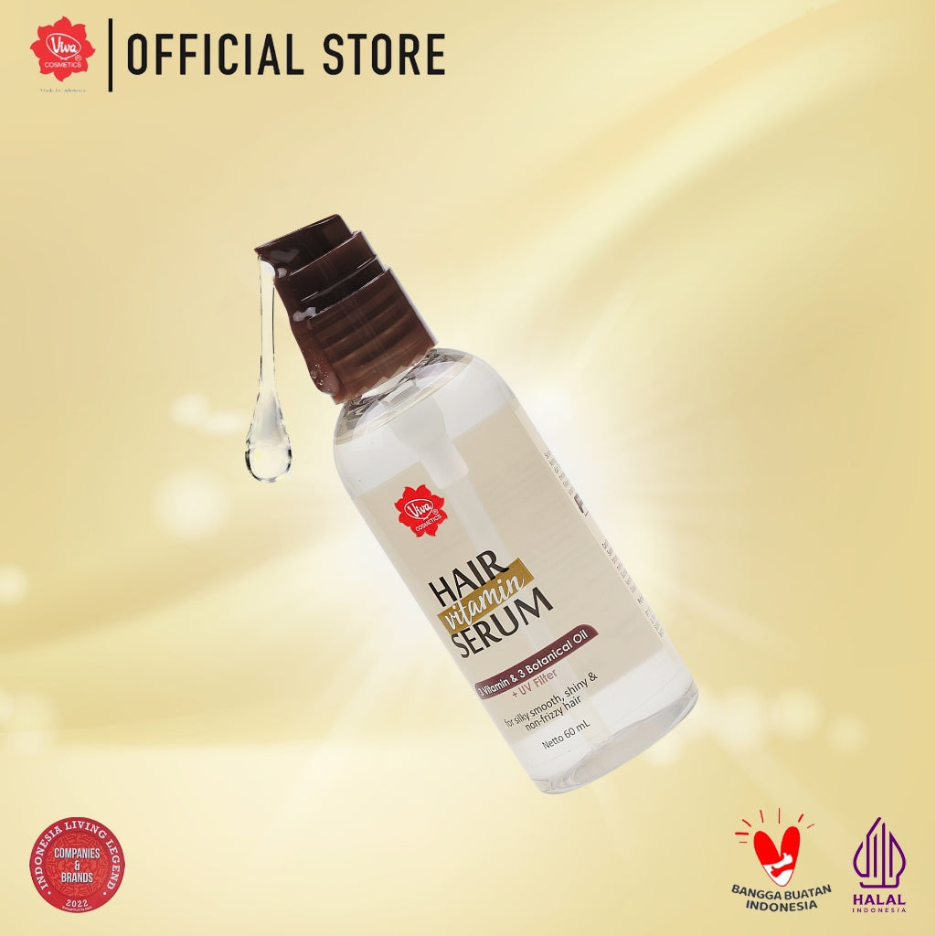 Viva Hair Vitamin Serum with UV Filter, VIT A, E & F, Argan Oil, Avocado Oil & Almond Oil (60 ml)