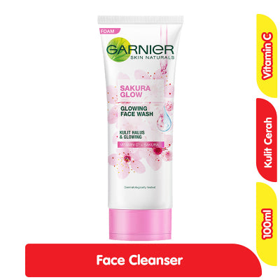 Garnier Sakura Glow Pembersih Wajah Tube 100 ml