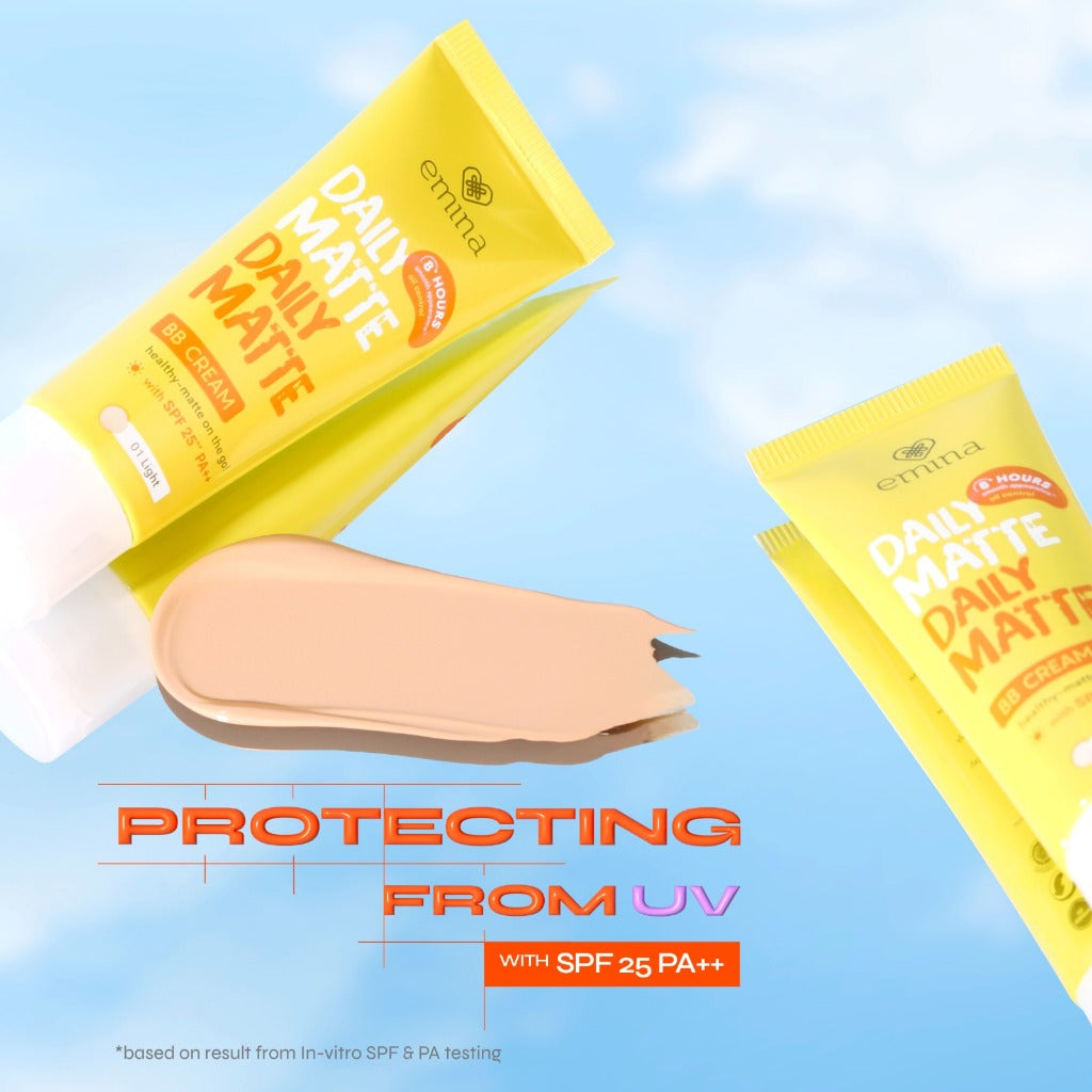 Emina Daily Matte BB Cream 16 g - Melembabkan, Matte Finish, Oil Control