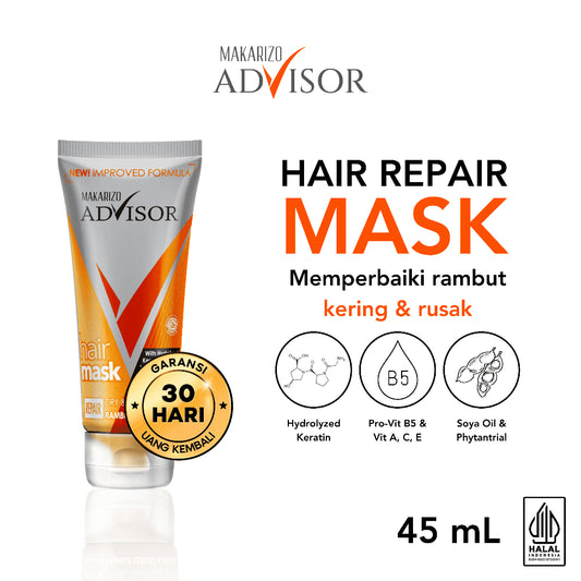 Makarizo Advisor Hair Repair Mask 45 mL & 100 mL - Masker Rambut / Hair Mask / Rambut Lembut