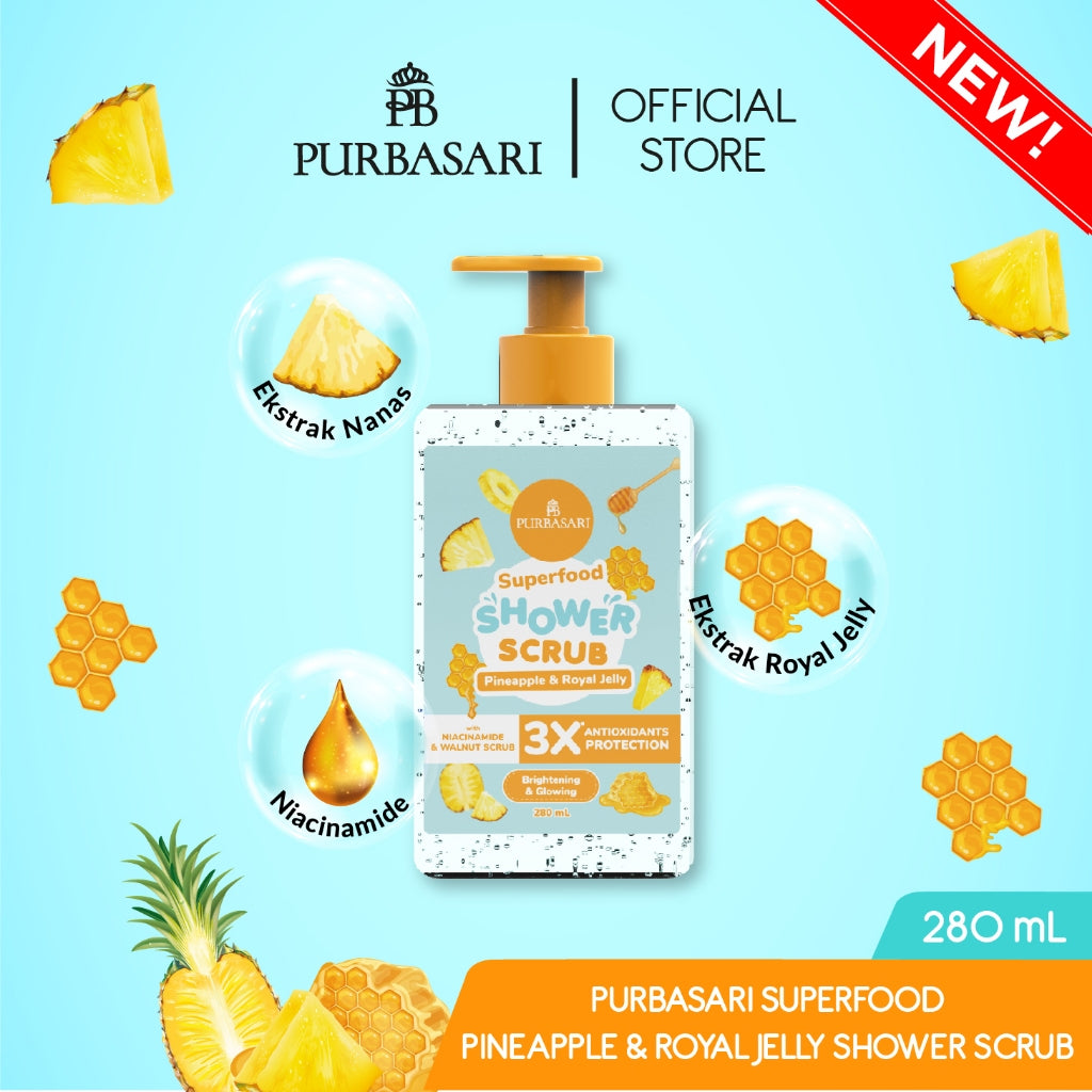 Purbasari Superfood Shower Scrub Series / Sabun Mandi