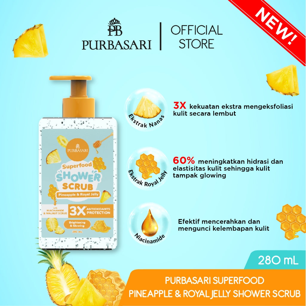 Purbasari Superfood Shower Scrub Series / Sabun Mandi