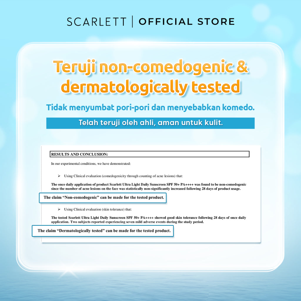 SCARLETT [Oily Skin Friendly] Twin Pack Ultra Light Daily Sunscreen SPF 50+ PA++++ [Water Based] Meresap 20an Detik (Super Ringan) dengan Niacinamide 7X Ceramide 9X Hyaluronic Acid Gak Bikin Lengket No Whitecast Anti Kusam [Lolos Uji Invivo Invitro]