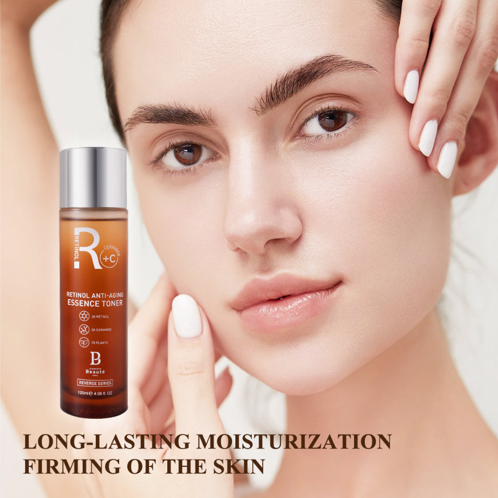 PREMIERE BEAUTE REVERSE SERIES RETINOL ANTI-AGING ESSENCE TONER  120ml Moisturization Firming Retinol Lightens Wrinkles Sahabat Anti Aging Samarkan Kerutan