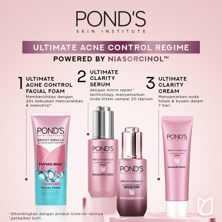 Pond's Bright Miracle Ultimate Acne Control Facial Foam 100G x2