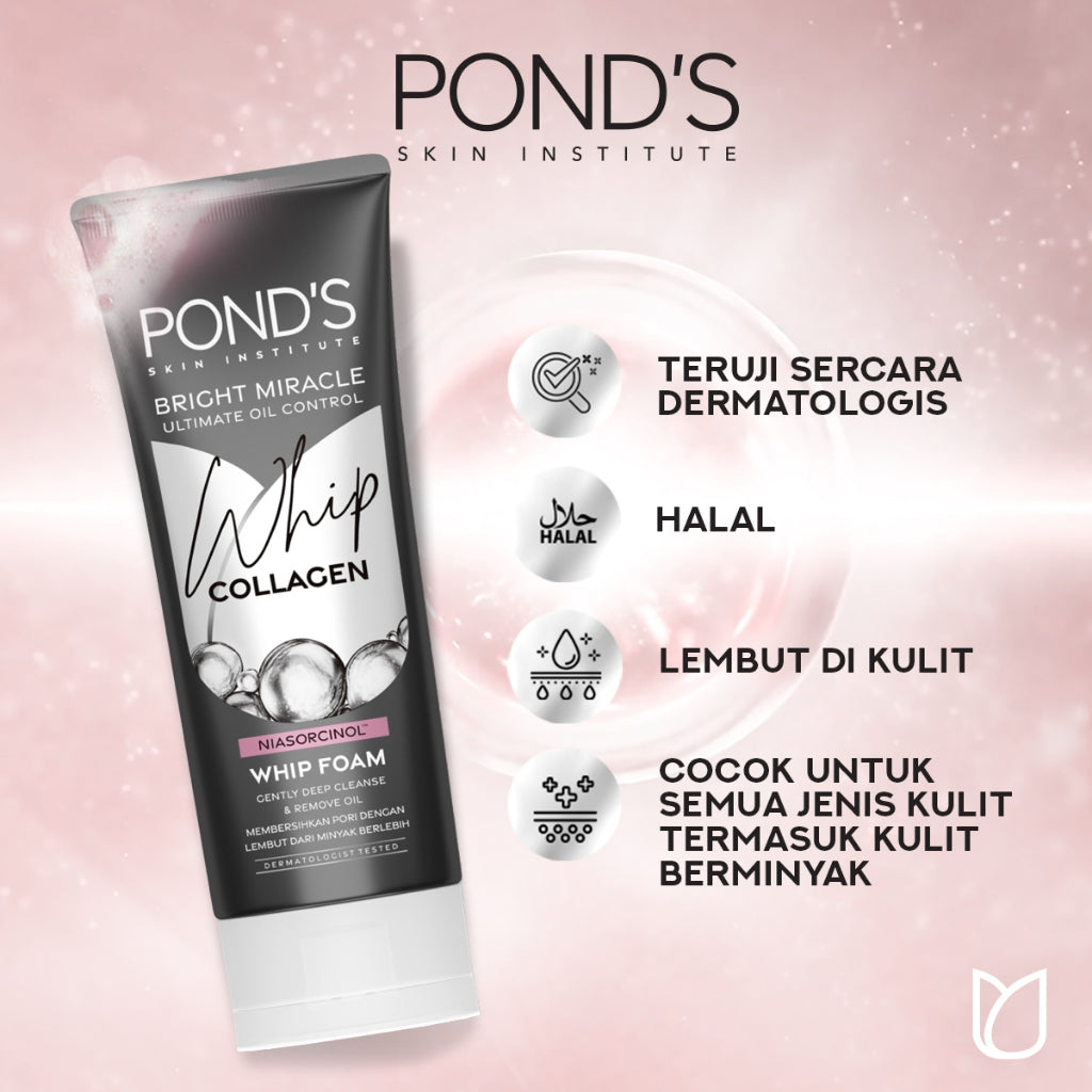 Pond's Bright Miracle Ultimate Oil Control Facial Foam 100G x2