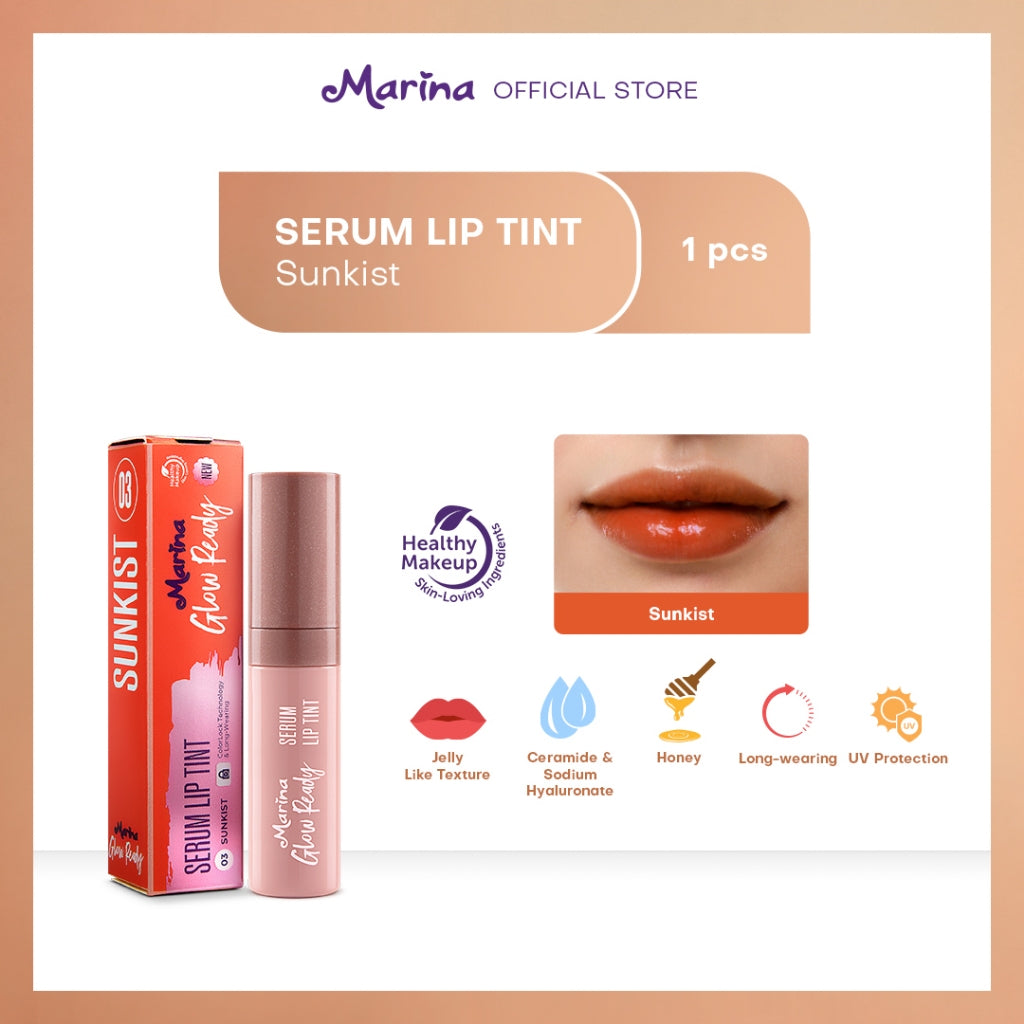Marina Glow Ready Serum Lip Tint 2,8 ml - Exp Date : 04.2026