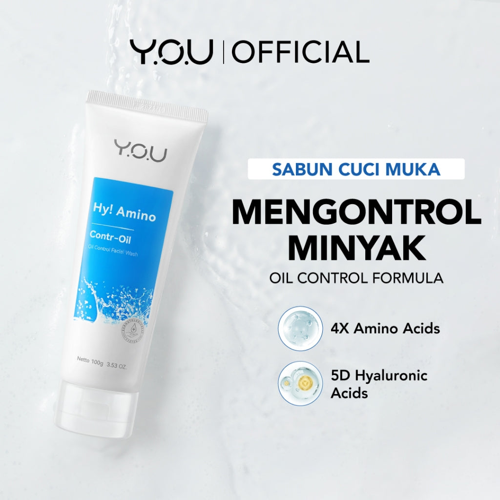 YOU Hy! Amino Facial Wash 100g Anti Acne, Hydrating, Brightening, Oil Control Sabun Cuci Muka