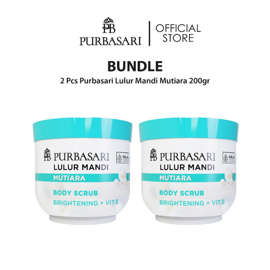 [Bundle Hemat] Purbasari Lulur Mandi Mutiara 200 gr / Lulur Pemutih Whitening Pencerah / Lulur pelembab kulit / Lulur Badan perontok daki / Menyamarkan flek hitam / Melembabkan / Mencerahkan