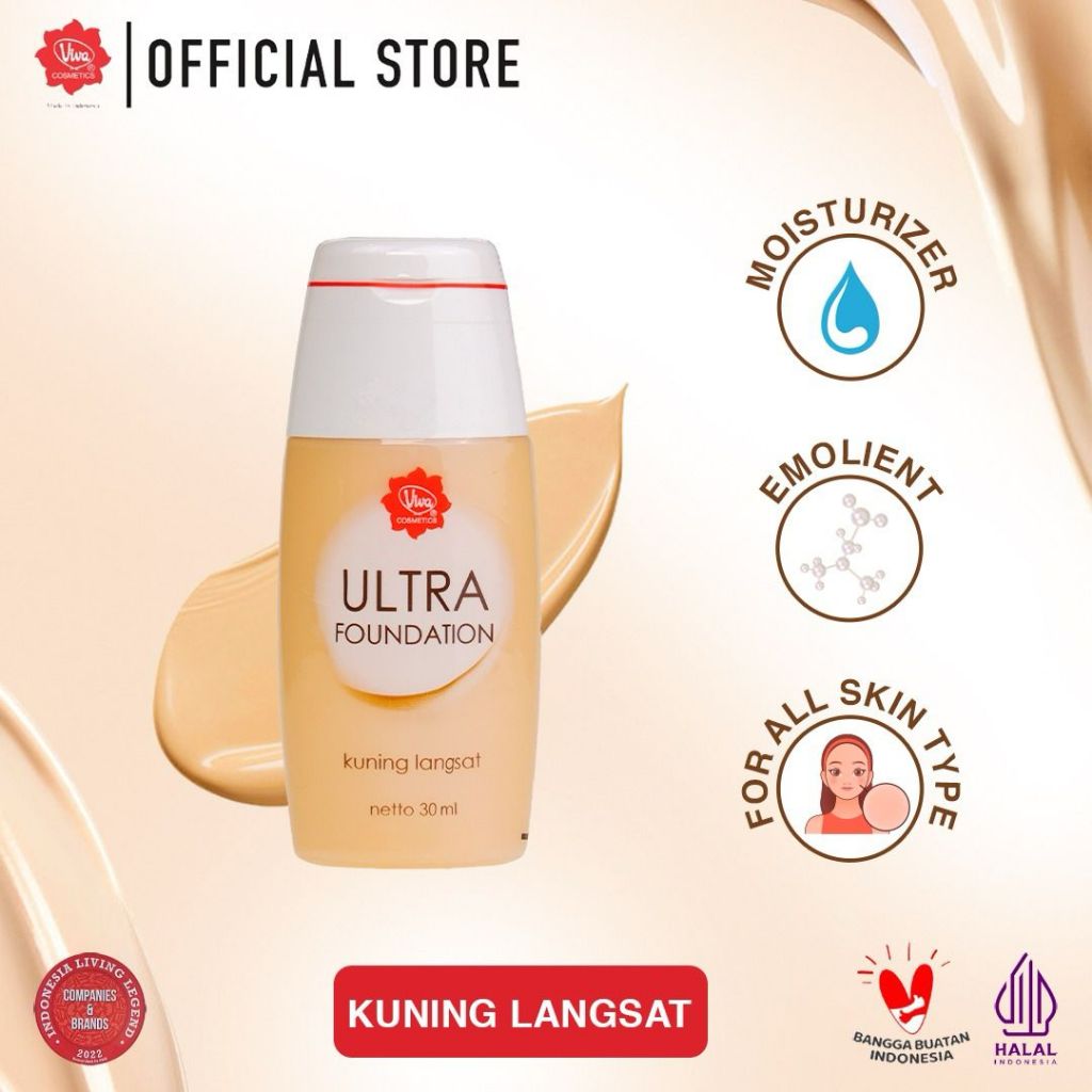 Viva Ultra Foundation 30 ml (Tersedia 3 Varian Warna)