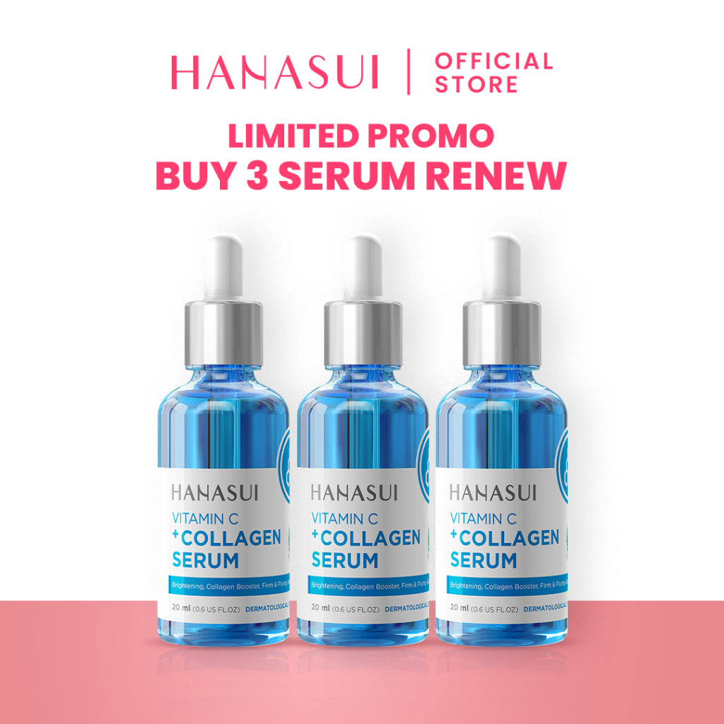 Hanasui Vitamin C + Collagen Serum - Lembap, Hidrasi & Cerah Collagen, 2% Niacinamide & 1% Vitamin C