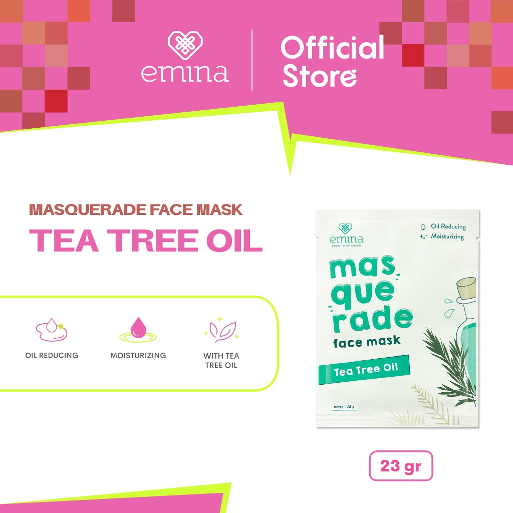 Emina Masquerade Face Mask 23 g - Sheet Mask Ekstrak Bahan Alami