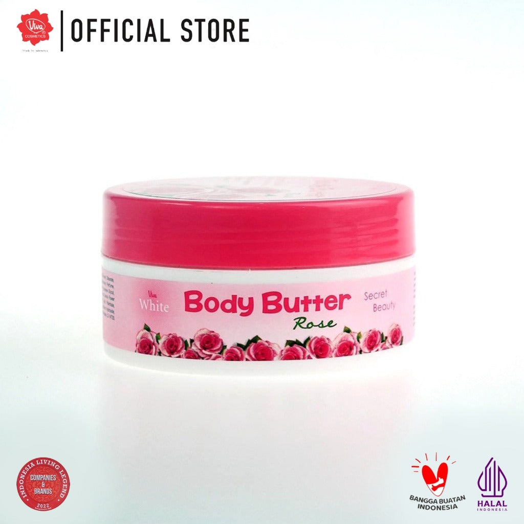 Viva White Body Butter Rose with Vit E (Sari Bunga Mawar) - 200 Gr