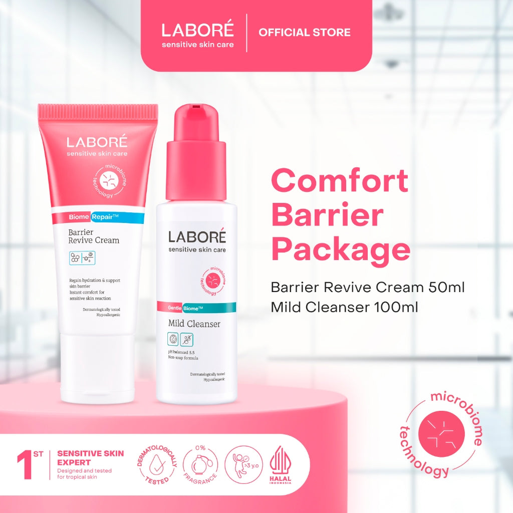 LABORÉ Most Loved Bundle For Normal and Sensitive Skin (Reguler Big-Size) - Moisturizer Pelembab Wajah dan Perlindungan dari Sinar UVA dan UVB