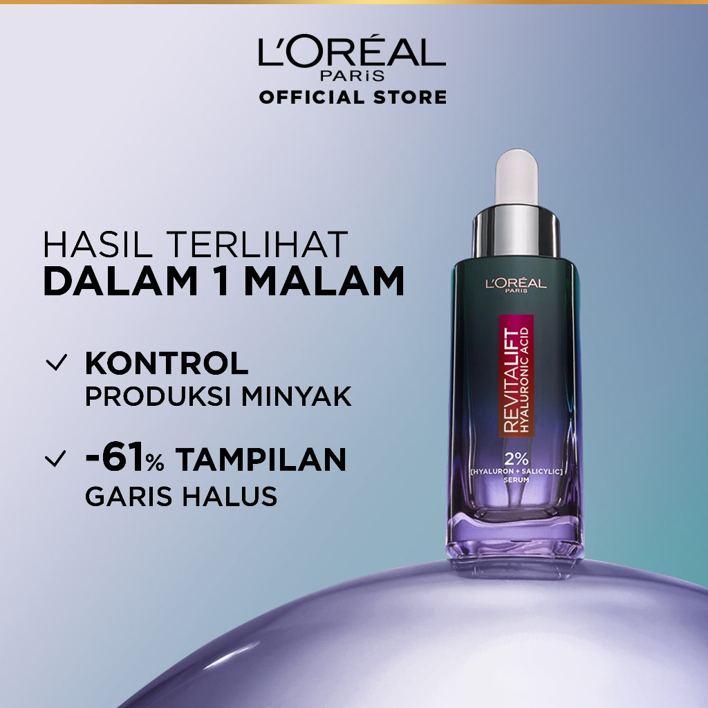 L'Oreal Paris Revitalift Hyaluronic Acid Oil Control 2% Hyaluronic Acid + Salycilic Acid Night Serum
