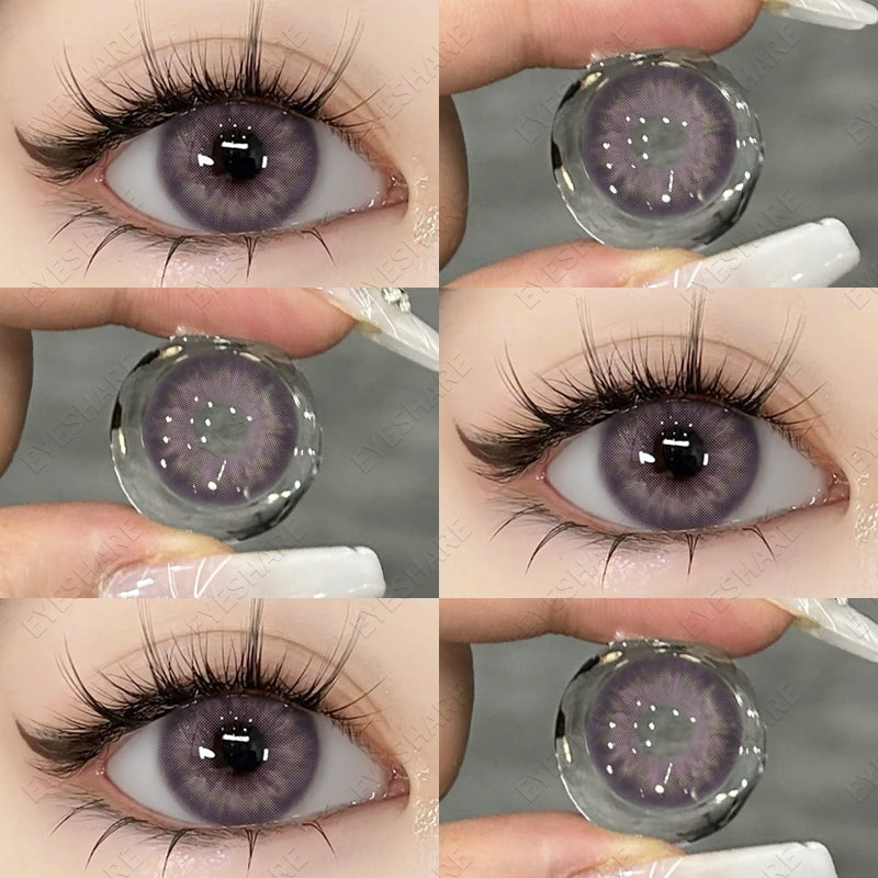 Eyeshare Iceland Brown 1Pasang 14.2mm Lensa Kontak Soflens Warna softlense