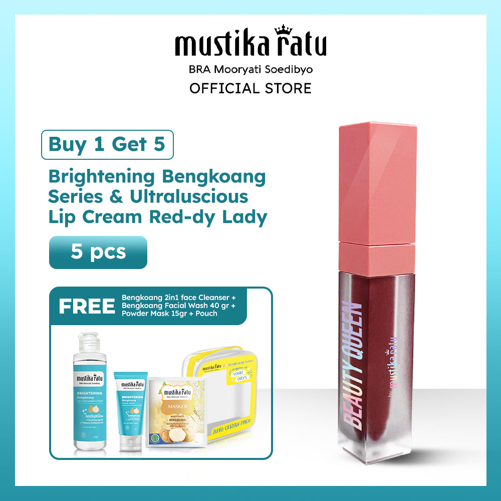 [BUY 1 GET 5] Mustika Ratu Brightening Bengkoang Series & Ultraluscious Lip Cream Red-dy Lady