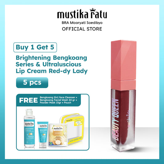 [BUY 1 GET 5] Mustika Ratu Brightening Bengkoang Series & Ultraluscious Lip Cream Red-dy Lady
