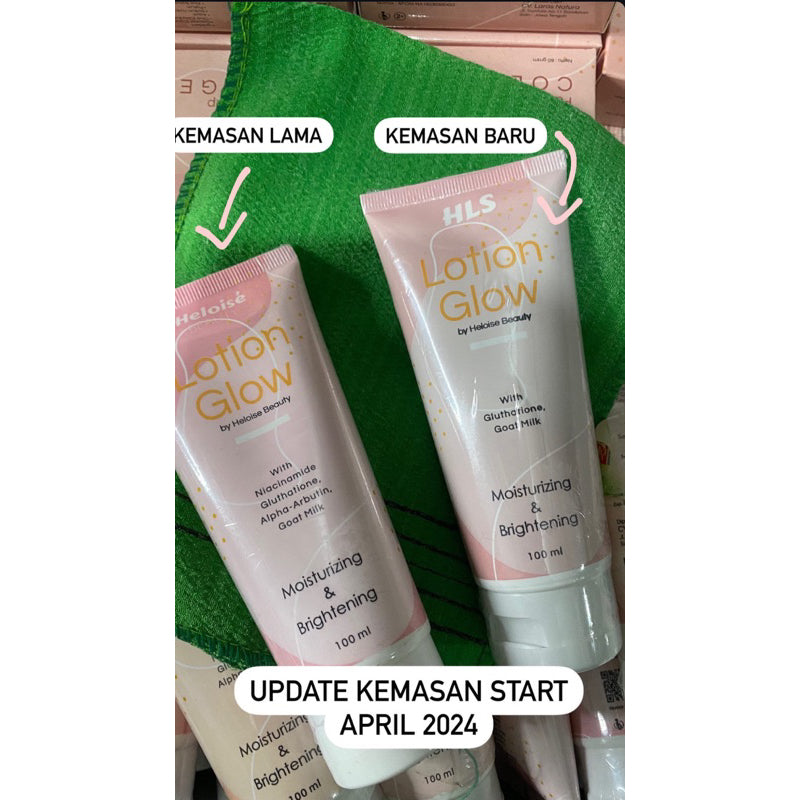 Lotion glow by heloise beauty (lotion pemutih / bekas luka / jerawat punggung) BPOM