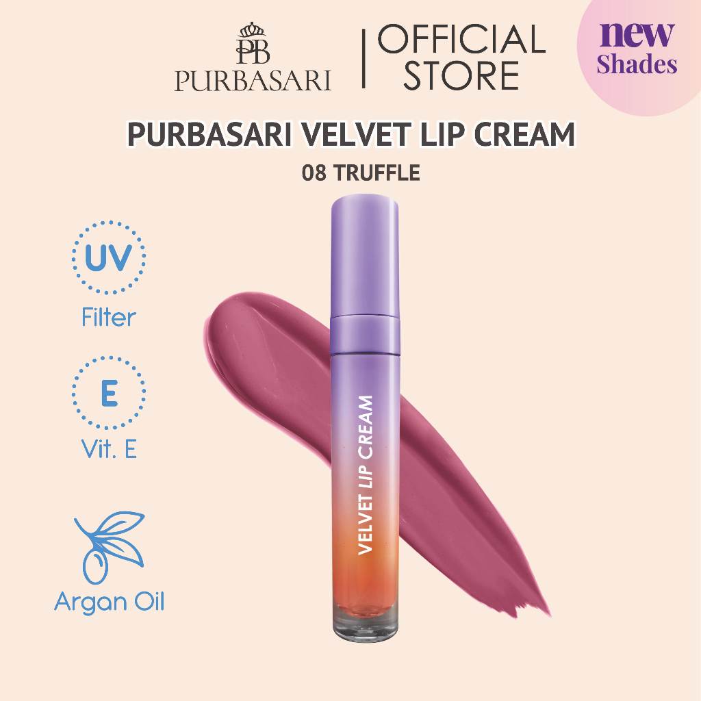 [Beli Banyak Lebih Murah] Purbasari Velvet Lip Cream / Lip Cream Transferproof