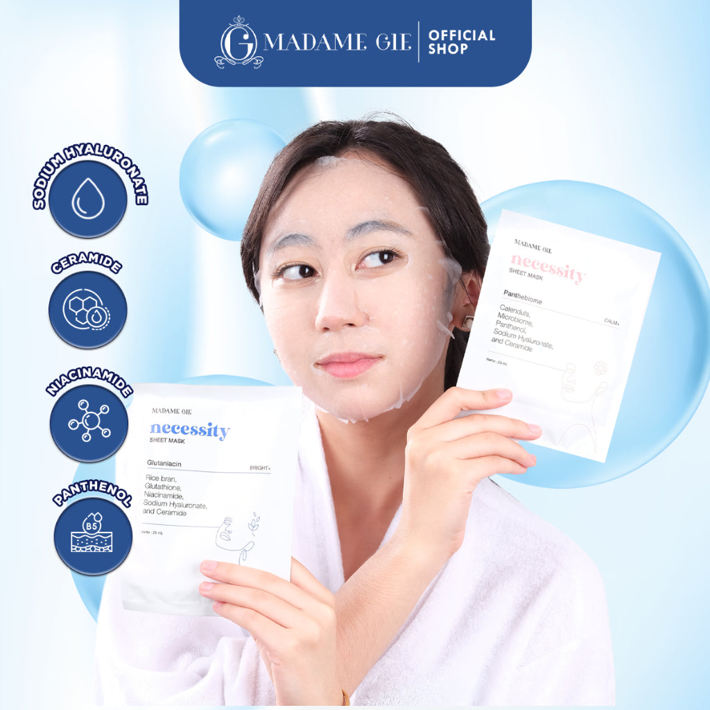 [PRE ORDER] [BUNDLE ISI 30PCS] Madame Gie Necessity Sheet Mask - Masker Perawatan Wajah