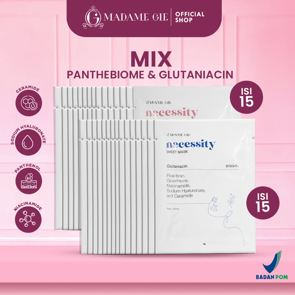 [PRE ORDER] [BUNDLE ISI 30PCS] Madame Gie Necessity Sheet Mask - Masker Perawatan Wajah