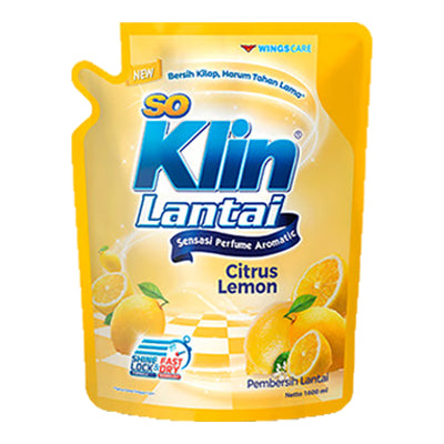 SO KLIN PEMBERSIH LANTAI CLEAN & PROTECT CITRUS GARDEN REFIL 1600ML/ 700ML/SEREH 780ML/CITRUS LEMON 780ML/FLORAL LAVENNDER 780ML/FRUITY APPLE 780ML/PEMBERSIH LANTAI