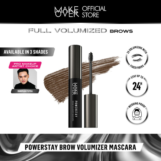 [SPECIAL 11.11] Make Over Powerstay Brow Volumizer Mascara 5 g - Browcara, Eye Brow Mascara, Maskara Alis Waterproof