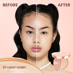 Hanasui Serum Cushion - Flawless Natural Dewy Finish UVA & UVB Protection Perfect Coverage Menyamarkan Pori-Pori Garis Halus Noda Wajah