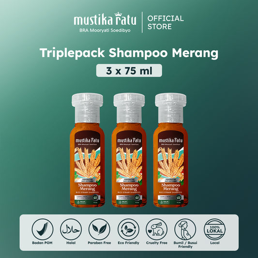 Mustika Ratu Triplepack Shampoo Merang 75mL