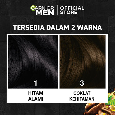 Garnier Men Sampo Pewarna Rambut Cokelat / Hitam20 ml