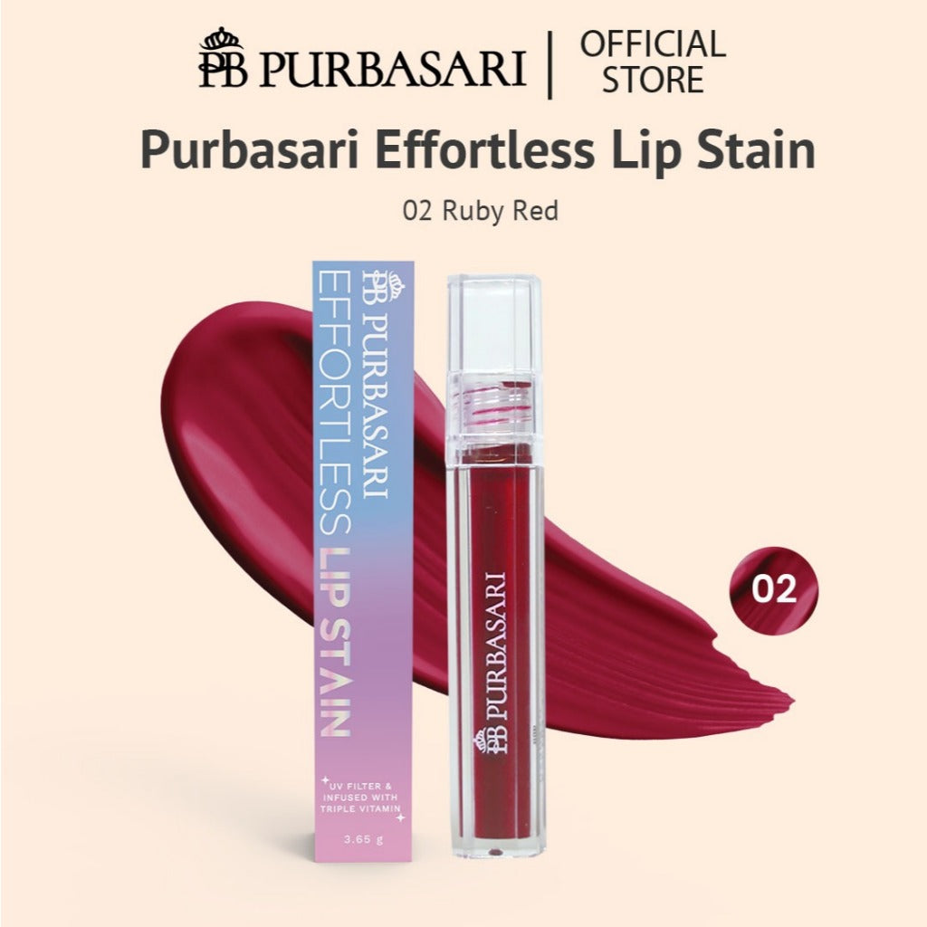 Tasty Beauty Package - Purbasari Effortless Lipstain + Glow Foundation FREE Granova