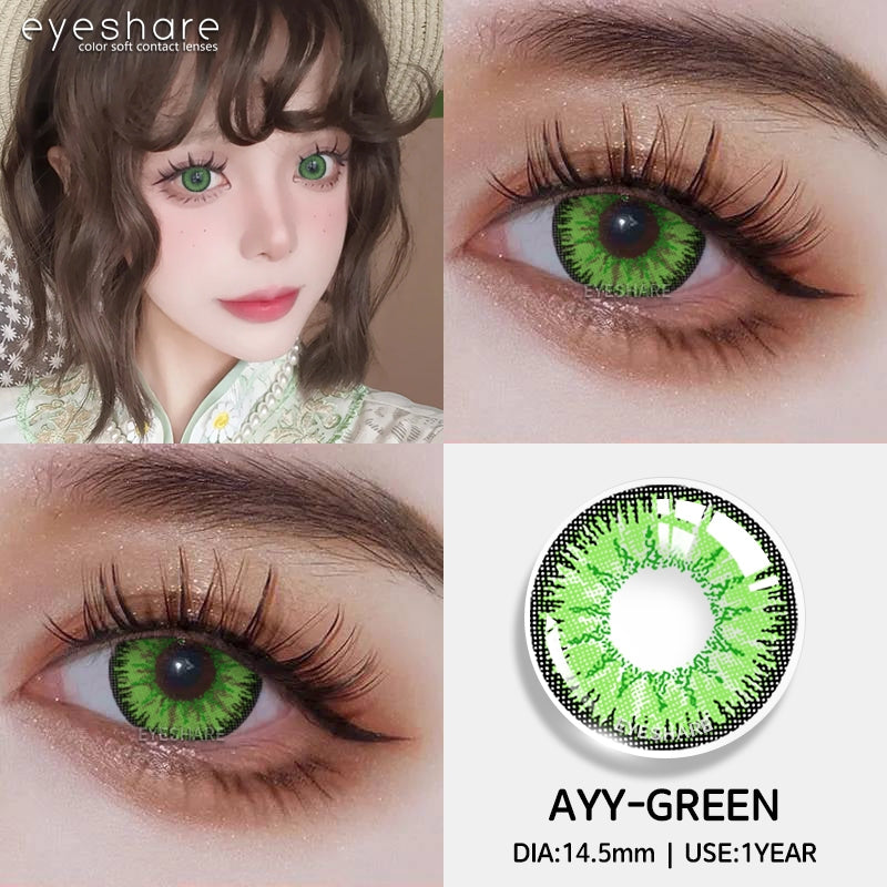 Eyeshare Softlens 14.5MM 1Pasang Lensa Kontak Putih Buta Putih Cosplay Mata Halloween Softlen