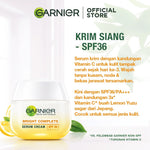 GARNIER Paket Skincare 1 Set Lengkap Vitamin C Brightening Daily Set Serum & Day Cream| Day Cream 50 ml + Serum 30 ml tone up mencerahkan moisturizer pelembab