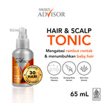 Makarizo Advisor Hair & Scalp Tonic 60 mL & 65 mL - 2 in 1 Untuk Rambut Rontok dan Ketombe