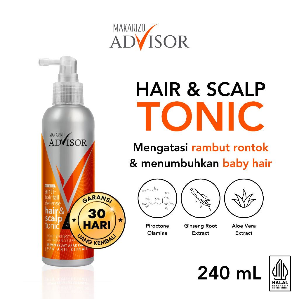 Makarizo Advisor Anti-Hair Fall Defense Hair & Scalp Tonic 220 mL & 240 mL
